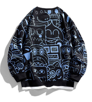 Robotic Mechanism Mode Sweatshirt , - Streetwear Sweatshirts - Slick Street