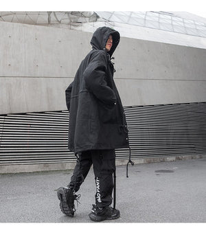 Black Out V1 Trench Coat , - Streetwear Jacket - Slick Street