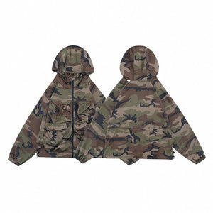 N923 Drawstring Camo Jacket & Cargo Pants Set XS, Jacket - Streetwear Tracksuits - Slick Street