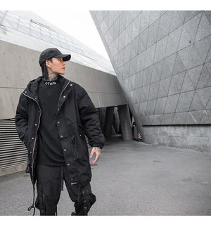 Black Out V1 Trench Coat , - Streetwear Jacket - Slick Street