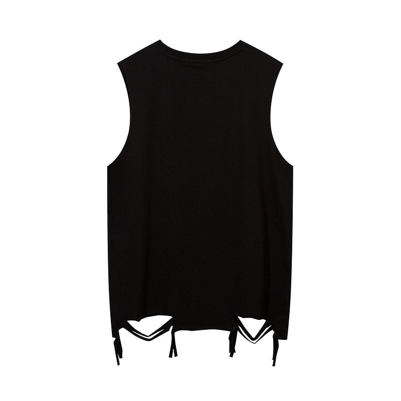 Basic Distressed Tank Top , - Streetwear T-Shirts - Slick Street
