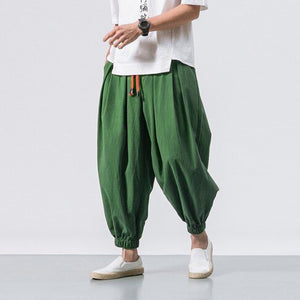 Red String Harem Pants , - Streetwear Pants - Slick Street