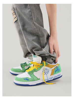 SB Flower Skate Sneakers , - Streetwear Shoes - Slick Street