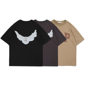 Peace Dove Crewneck T-Shirt , - Streetwear T-Shirts - Slick Street