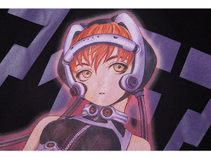 Manga Girl Kanji Anime Graphic T-Shirt , - Streetwear T-Shirts - Slick Street