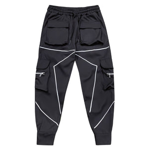 VXR1 Reflective Cargo Pants , - Streetwear Cargo Pants - Slick Street