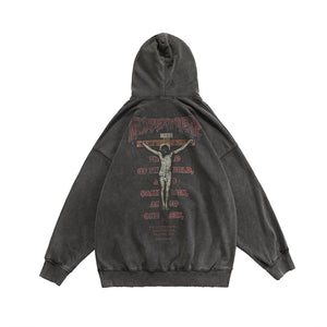 MADEEXTREME 'The Lord' Washed Hoodie , - Streetwear Hoodie - Slick Street
