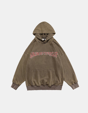 MADEEXTREME 'The Lord' Washed Hoodie Coffee, XS - Streetwear Hoodie - Slick Street