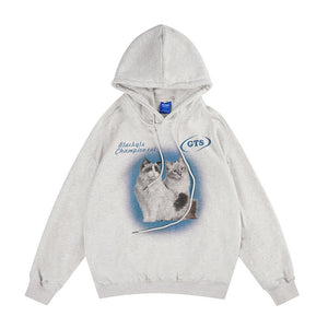 Champion Cat Graphic Hoodie , - Streetwear Hoodie - Slick Street