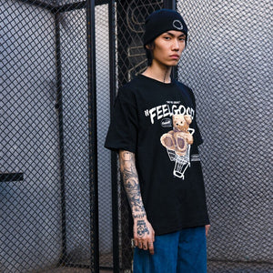 Teddy Bear 'Feel Good' T-Shirt , - Streetwear T-Shirts - Slick Street