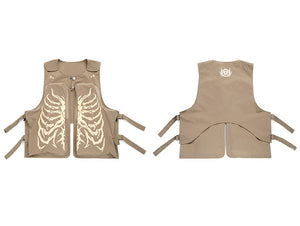 Skeleton Print Vest , - Streetwear Vest - Slick Street