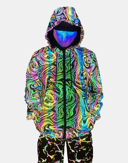 Rainbow on sale holographic jacket