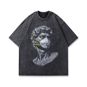Alexander 'The Great' Mask Sculpture Graphic T-Shirt Black, XS - Streetwear T-Shirts - Slick Street