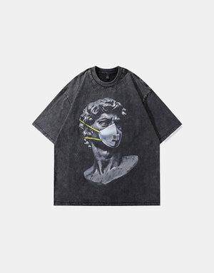 Alexander 'The Great' Mask Sculpture Graphic T-Shirt , - Streetwear T-Shirts - Slick Street