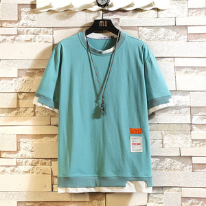 BlackTipe MA2 Double Layer T-Shirt Cyan, XS - Streetwear T-Shirts - Slick Street