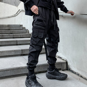 BlackOut Cargo Pants V2 , - Streetwear Cargo Pants - Slick Street