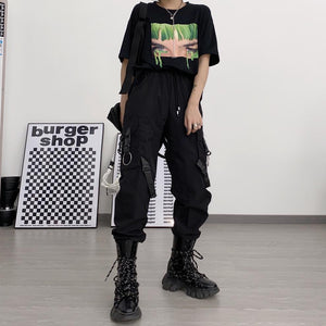 Dark Ribbons Cargo Pants , - Streetwear Cargo Pants - Slick Street