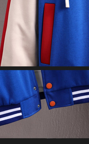 XDJH Hooded Varsity Jacket , - Streetwear Jacket - Slick Street