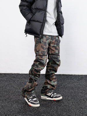 Camo R1 Full Length Pants , - Streetwear Pants - Slick Street