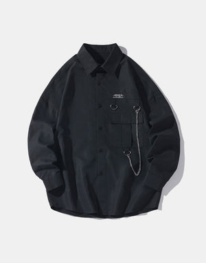 Casual Chain Style Shirt , - Streetwear Shirt - Slick Street