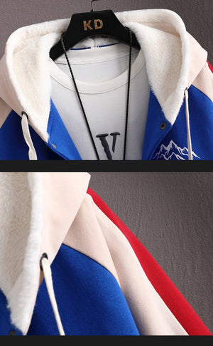 XDJH Hooded Varsity Jacket , - Streetwear Jacket - Slick Street