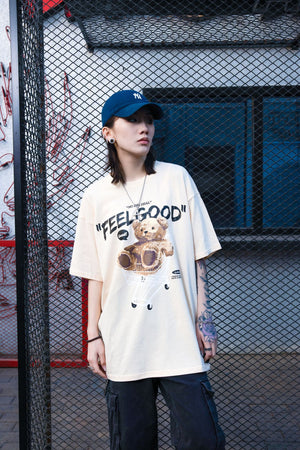Teddy Bear 'Feel Good' T-Shirt , - Streetwear T-Shirts - Slick Street