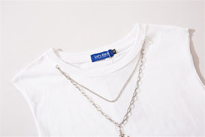 Basic Distressed Tank Top , - Streetwear T-Shirts - Slick Street