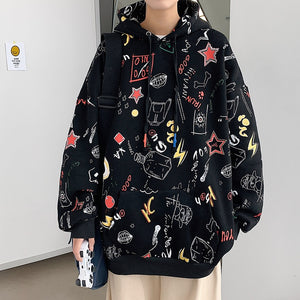 Nostalgic Note Hoodie Black, XS - Streetwear Hoodie - Slick Street