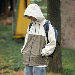 Two Tone Windbreaker Jacket , - Streetwear Jacket - Slick Street