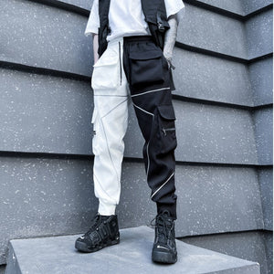 VXR1 Reflective Cargo Pants , - Streetwear Cargo Pants - Slick Street