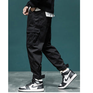 P2 Cargo Pants with Velcro Straps , - Streetwear Cargo Pants - Slick Street