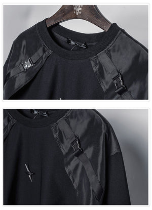 B1 Shoulder Buckle Strap T-Shirt , - Streetwear T-Shirts - Slick Street