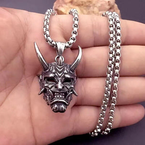 Demon Samurai Necklace , - Streetwear Jewellery - Slick Street