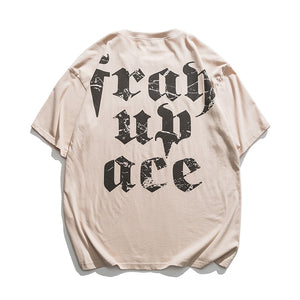 Frah Up Ace T-Shirt Khaki, XS - Streetwear T-Shirts - Slick Street
