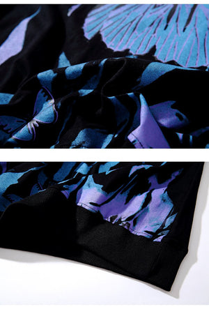 Butterfly Fire Flame Sweatshirt , - Streetwear Sweatshirts - Slick Street