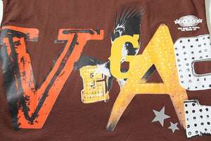 Bronze Vegas Star Loose-Fit T-Shirt , - Streetwear T-Shirts - Slick Street