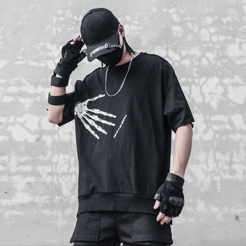 Skeleton Hand T-Shirt , - Streetwear Tee - Slick Street