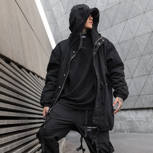 Black Out V1 Trench Coat Black, XS - Streetwear Jacket - Slick Street