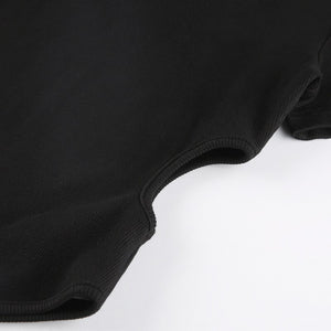 Suchcute Hollow Black Bodysuit , - Streetwear Bodysuit - Slick Street