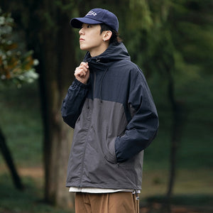 Two Tone Windbreaker Jacket , - Streetwear Jacket - Slick Street