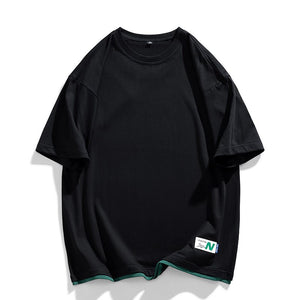 N Solid Label T-Shirt Black, XS - Streetwear T-Shirts - Slick Street