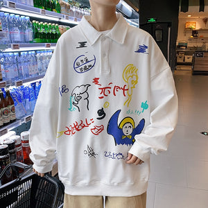 Retro Artwork Long Sleeve Shirt , - Streetwear Shirt - Slick Street