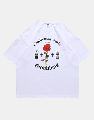 Godbless T-Shirt White, XS - Streetwear Tee - Slick Street