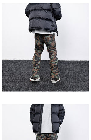 Camo R1 Full Length Pants , - Streetwear Pants - Slick Street