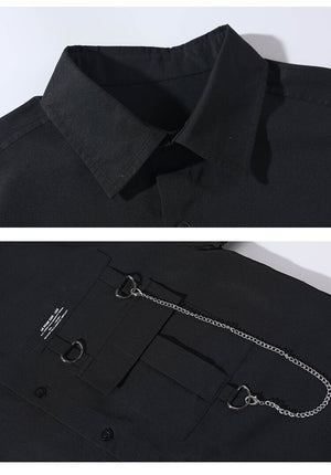 Casual Chain Style Shirt , - Streetwear Shirt - Slick Street