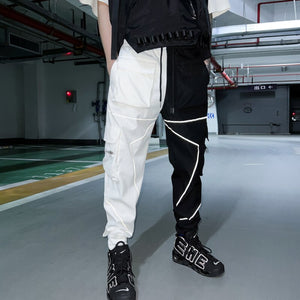 VXR1 Reflective Cargo Pants , - Streetwear Cargo Pants - Slick Street