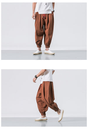 Red String Harem Pants , - Streetwear Pants - Slick Street