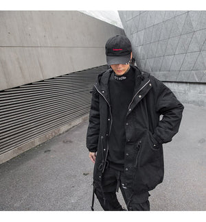 Black Out V1 Trench Coat , - Streetwear Jacket - Slick Street