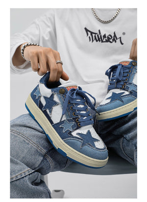 Star Eli1 Skate Sneakers - Blue , - Streetwear Shoes - Slick Street