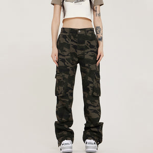 AM23 Straight Camo Cargo Pants , - Streetwear Cargo Pants - Slick Street